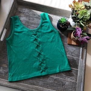 (Free with bundle) green cropped tank